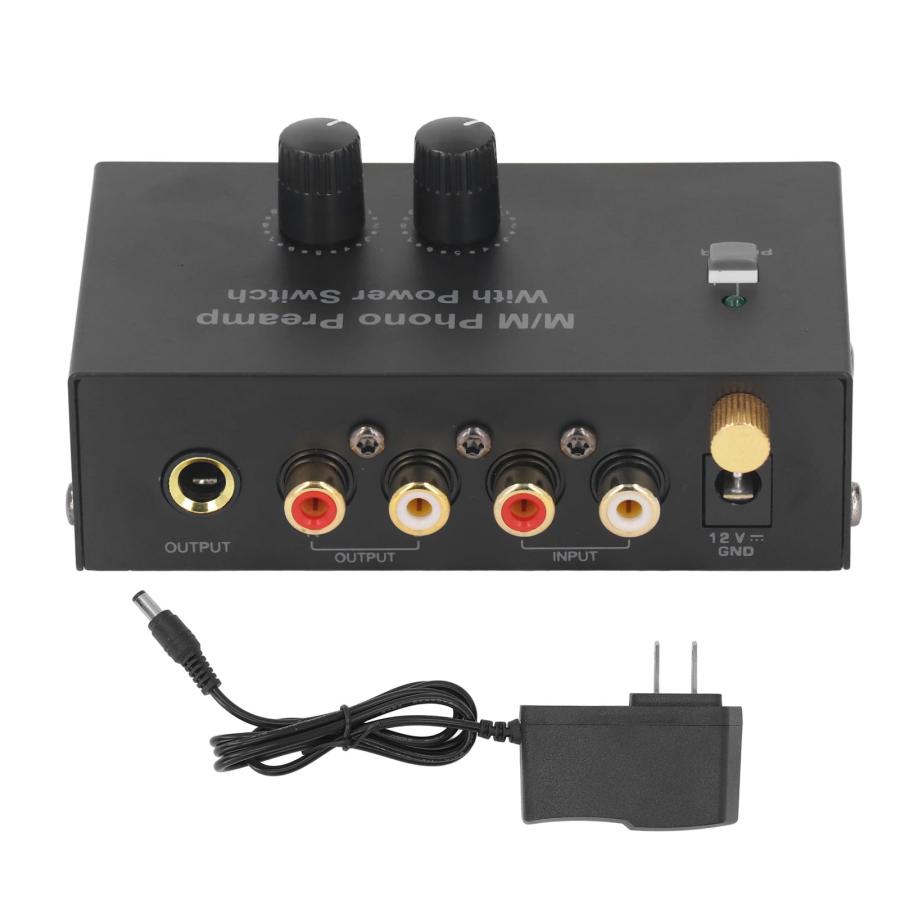 ディズニープリンセスのベビーグッズも大集合 Phono Turntable Preamplifier， Mini Adjustable Metal Low Noise Recording Player Preamplifier for Meeting (US Plug)