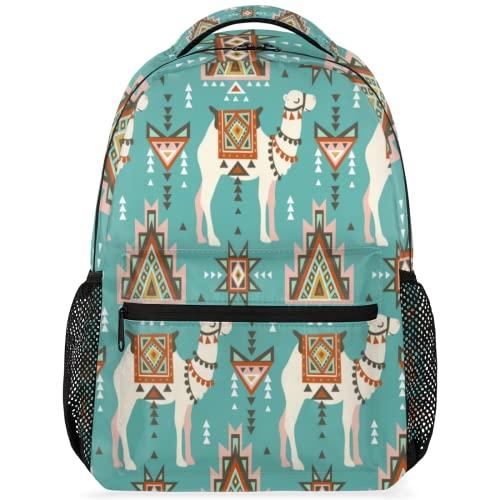 Camel Teal Travel Laptop Backpack for men women Water Resistant College School Bookbag Lightweight Casual Daypacks Travel Essentials