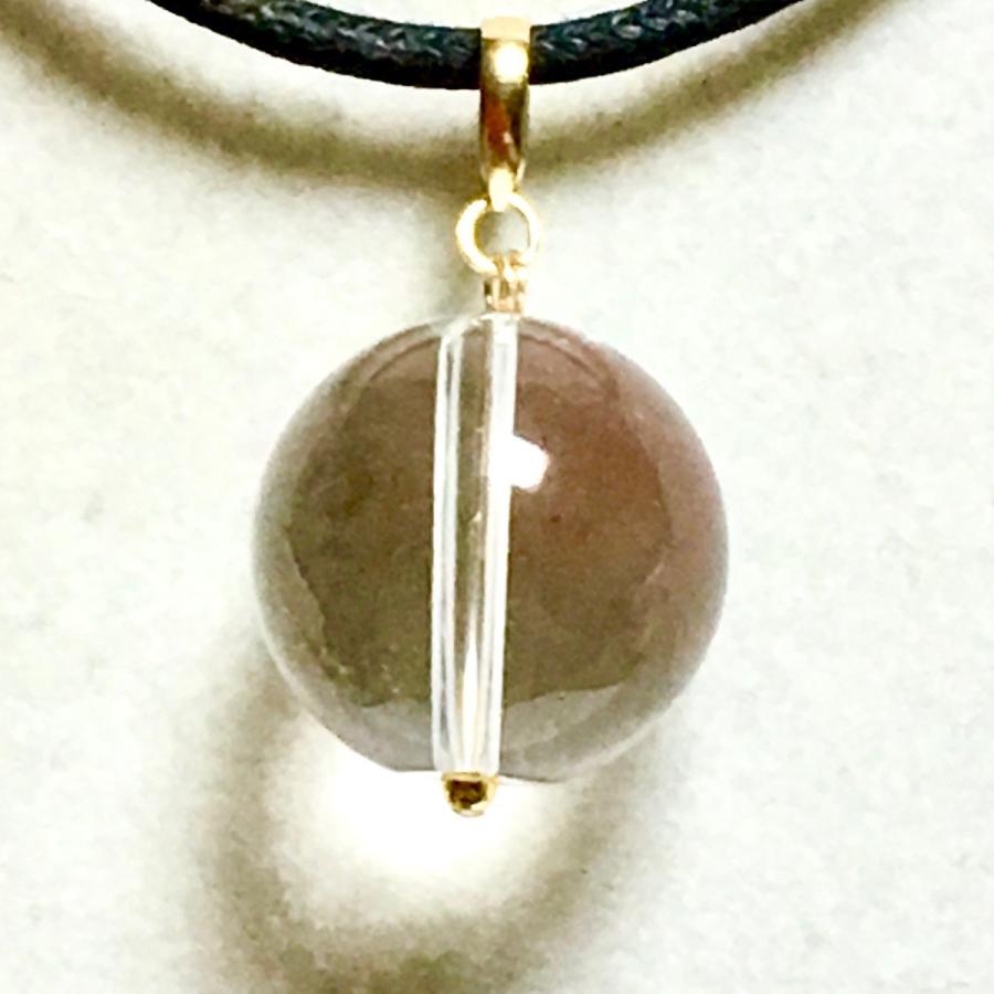 Rvaru】K18トップ 本水晶 特大 16mm ペンダントトップ クリスタル