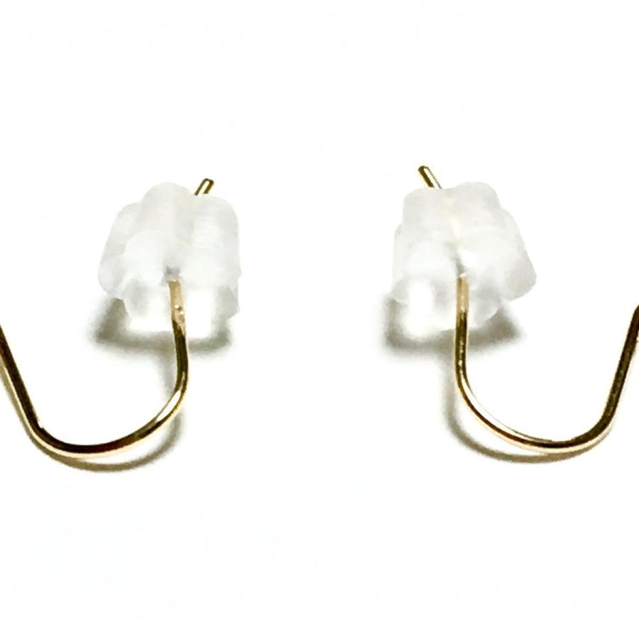 Rvaru】K18ピアス アクアマリン 9.5〜10mm ブルーサファイア