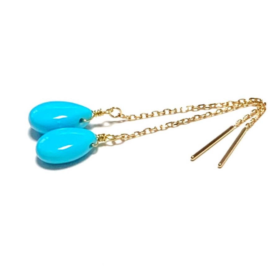 R【Rtav】特価 K18 ガーネット ロングアメリカンピアス＆トップ R【Rtav】特価 K18 ガーネット ロングアメリカンピアス＆トップ