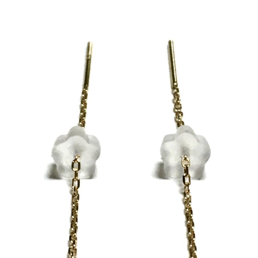 Rvaru】K18ピアス モザンビーク ガーネット ドロップカット