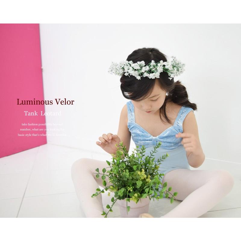 【アウトレットセール/SALE】バレエ レオタード 子供 スカートなし ブルー 黒ブラック 新体操 発表会 衣装 レッスン着 【ルミナス ベロア】 |  | 04