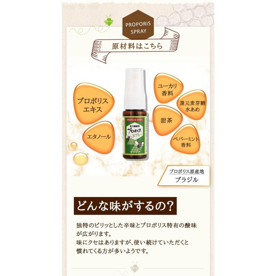 森川健康堂 プロポリススプレー 20ml (3本セット) プロポリス スプレー