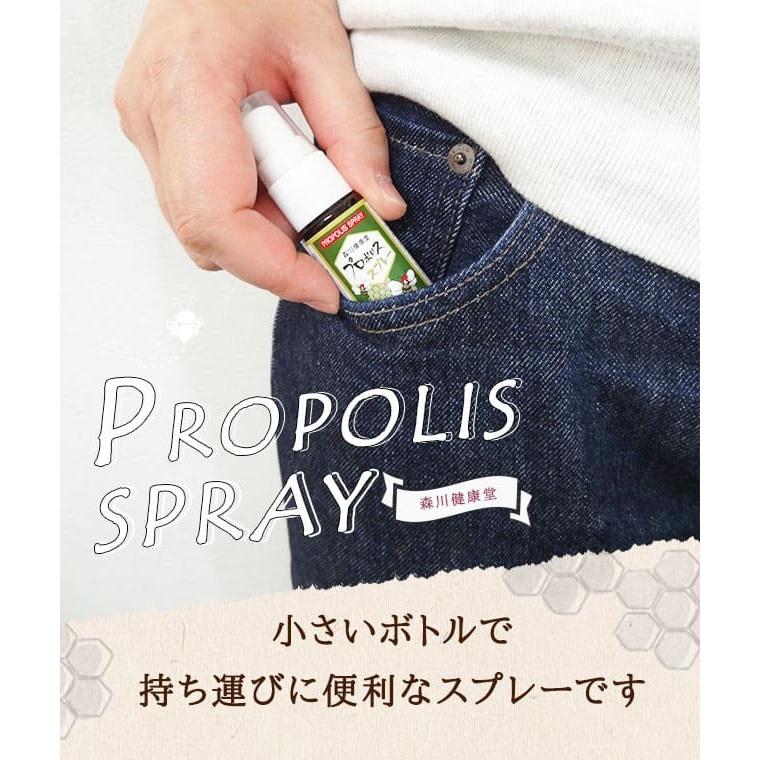 森川健康堂 プロポリススプレー 20ml (3本セット) プロポリス スプレー