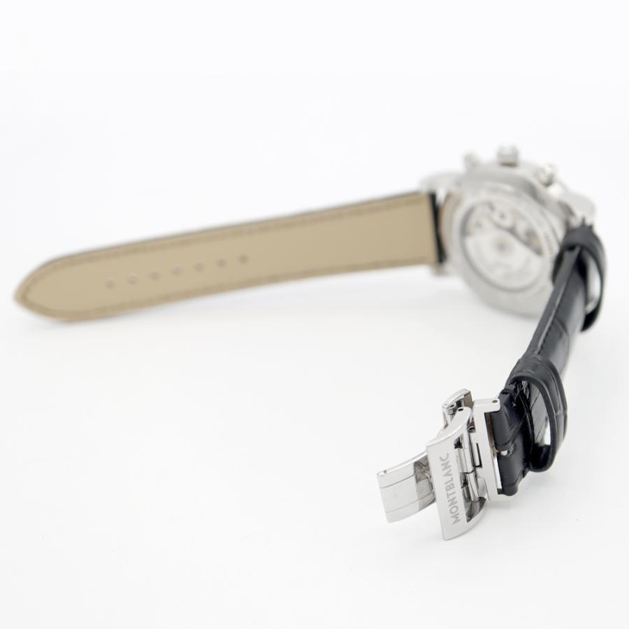 内部点検済 MONTBLANC モンブラン スター クロノグラフ UTC 107113 デイト 裏スケ シルバー SS ステンレス 純正尾錠 メンズ 自動巻き【6ヶ月保証】【腕時計】【中古】 MONTBLANC（モンブラン） 内部点検済 スター クロノグラフ UTC 107113