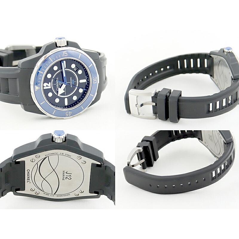 シャネル CHANEL J12 マリーン H2559 自動巻き デイト 腕時計 SS シルバー×ブルー J12 CHANEL シャネル マリーン 42mm H2559 デイト ブラック 黒 ブルー