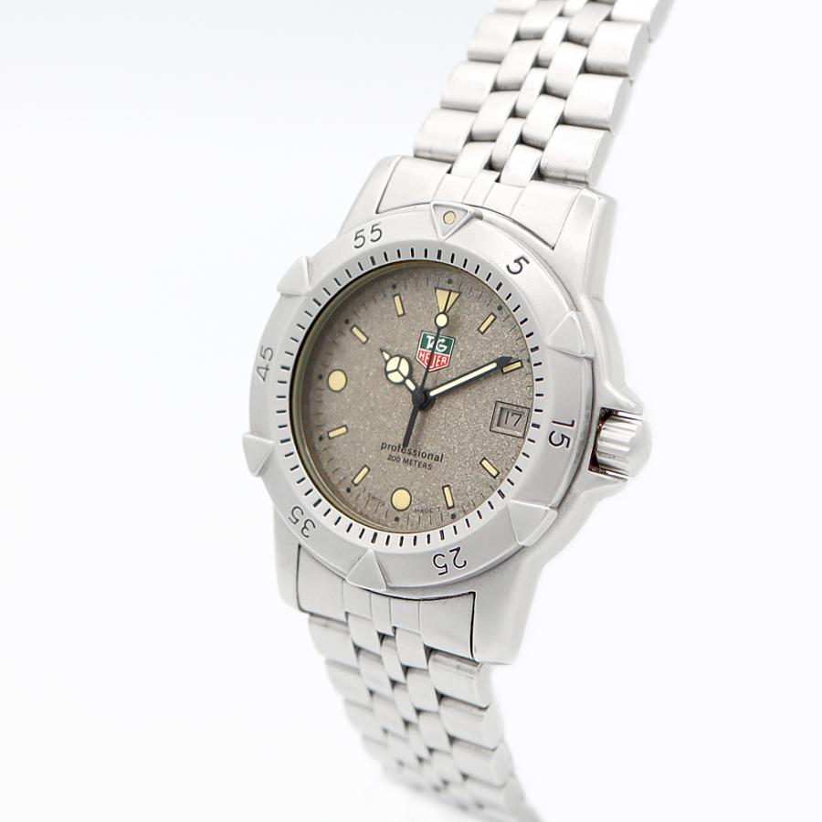 稼働】TAG HEUER プロフェッショナル 腕時計 グレー デイト メンズ