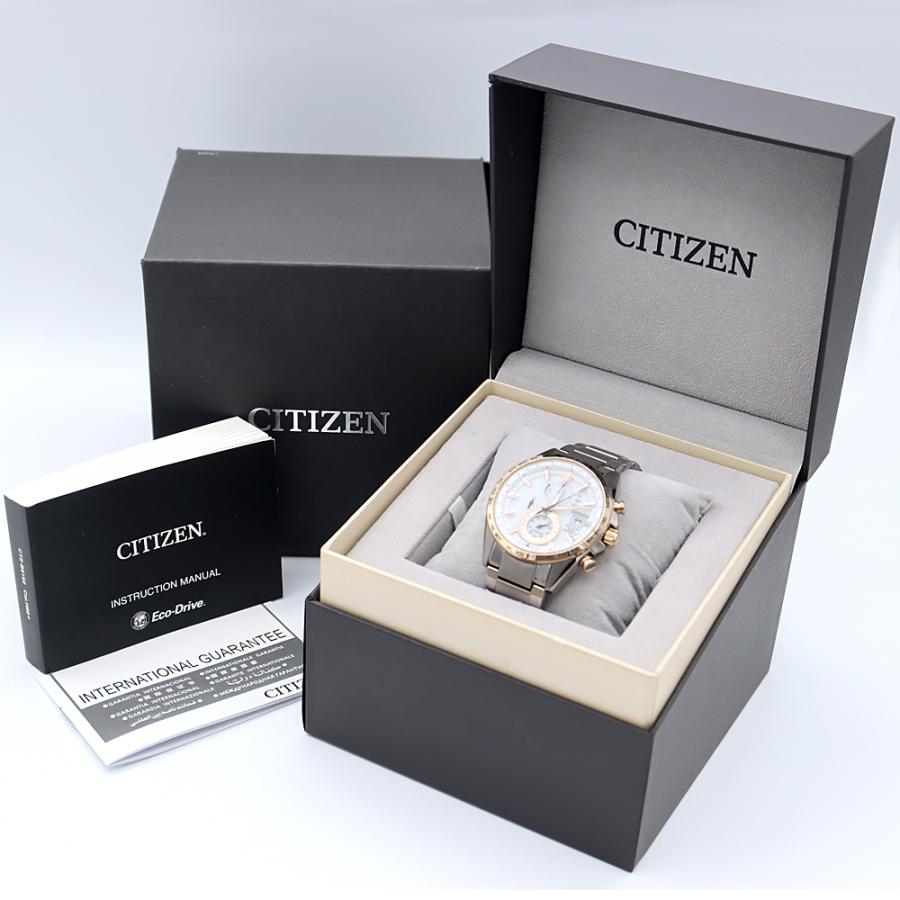 CITIZEN シチズン H800-R008552 エコドライブ クロノグラフ デイト 白  