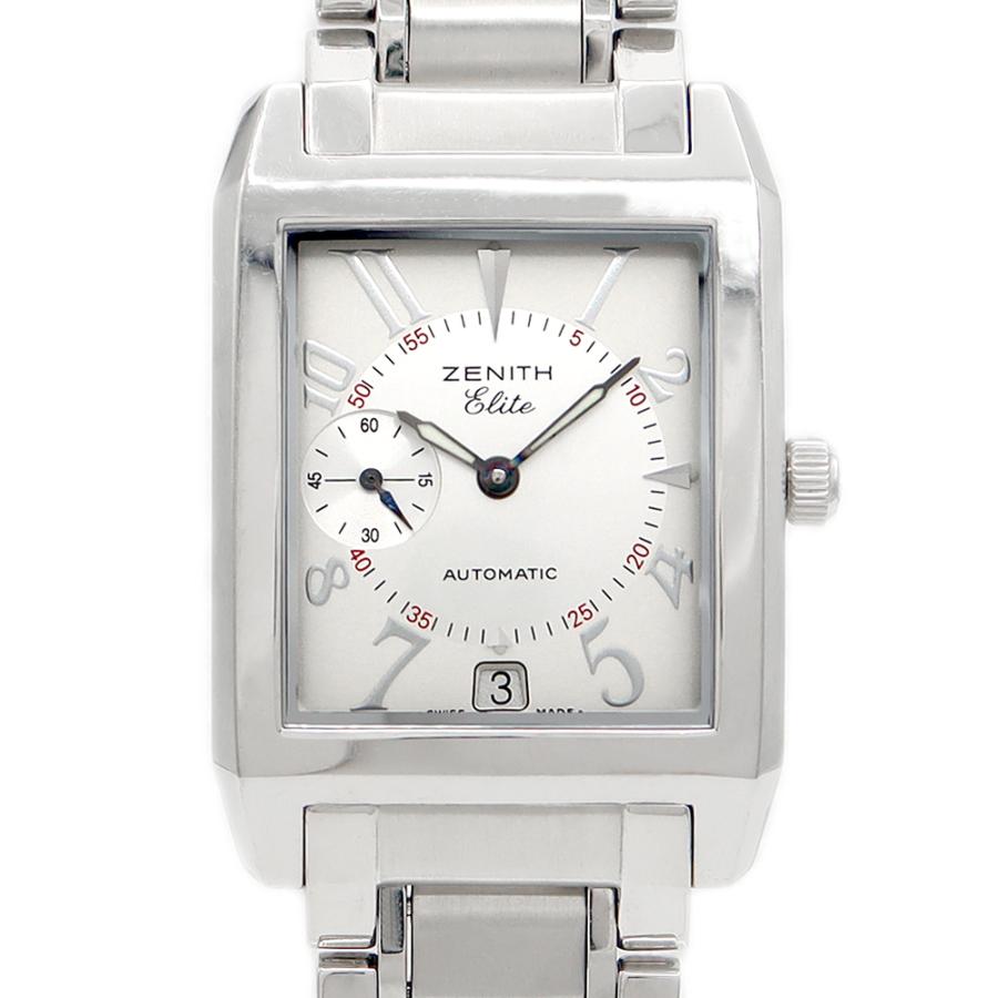 ZENITH ゼニス ポートロワイヤル エリート 02.0251.684 デイト スモールセコンド 白 ホワイト シルバー SS ステンレス メンズ 自動巻き【6ヶ月保証】【腕時計】【中古】 ZENITH（ゼニス） ポートロワイヤル エリート 02.0251.684 デイト