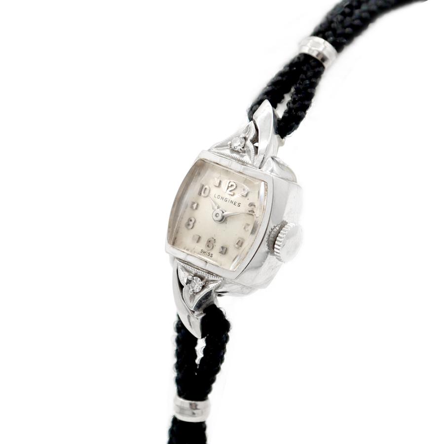 LONGINES ロンジン 2Pダイヤベゼル シルバー K14WG ホワイトゴールド 