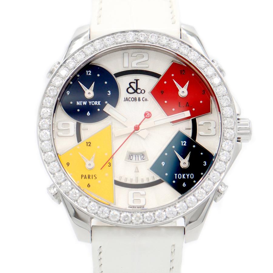 JACOB&CO 電池交換済 JACOB&Co. ジェイコブ ファイブタイムゾーン 47mm  