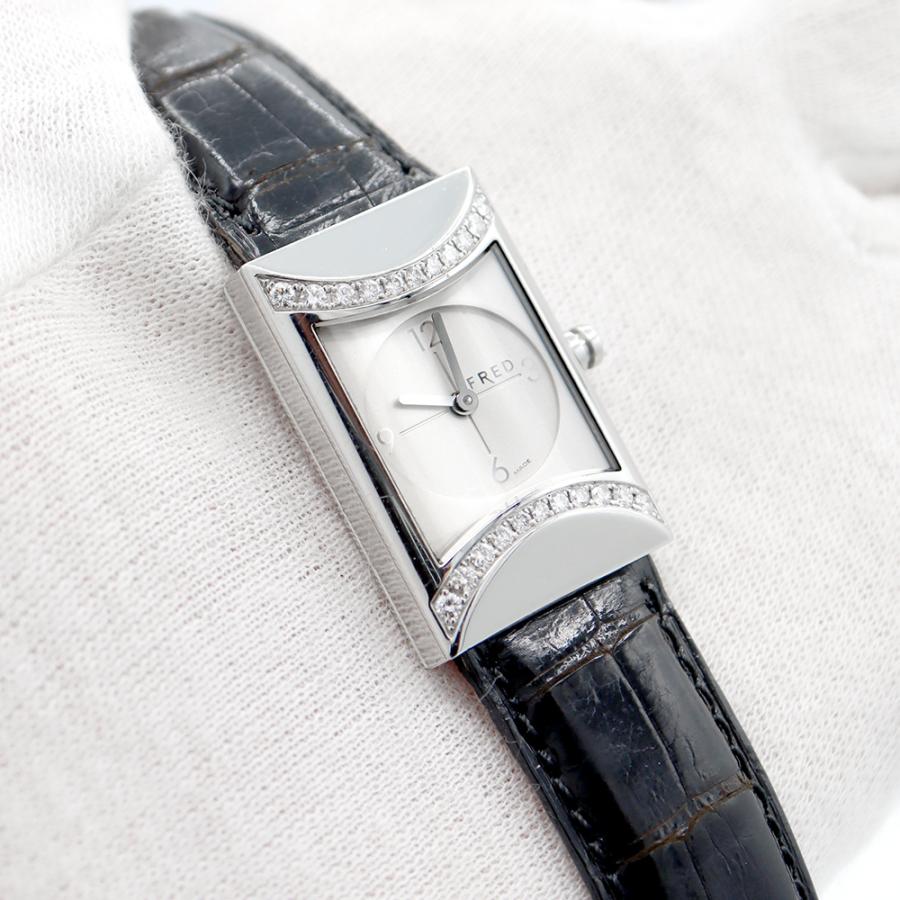 電池交換済 FRED フレッド FCU20 ダイヤベゼル シルバー SS ステンレス 