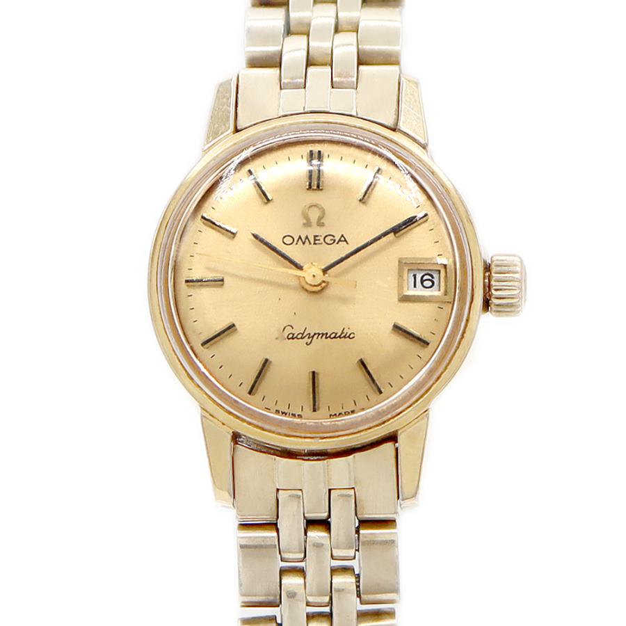 OMEGA オメガ レディーマチック 566.002 Cal.684 24石 デイト ゴールド YGP イエローゴールド レディース 自動巻き アンティーク ヴィンテージ レディマティック【腕時計】【中古】 OMEGA（オメガ） レディーマチック 566.002 Cal.684 24石 デイト