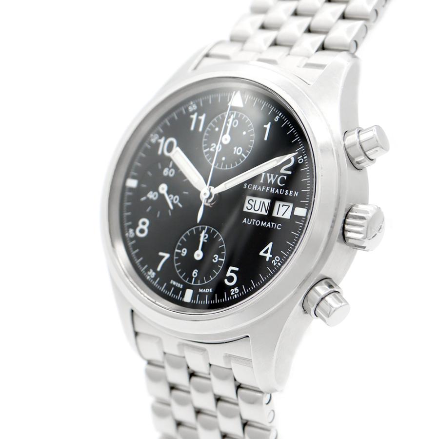 IWC インターナショナルウォッチカンパニー メカニカルフリーガー クロノグラフ IW370607 黒 ブラック SS メンズ 自動巻き 【電源】