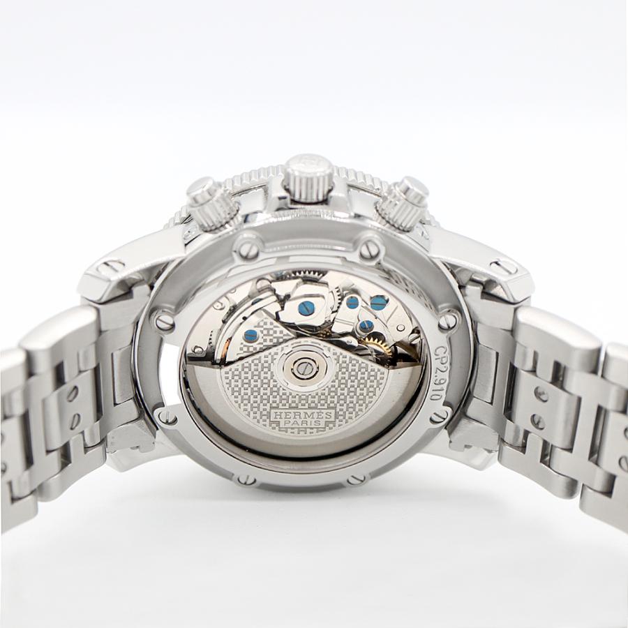 内部点検済 HERMES エルメス クリッパー ダイバー クロノグラフ CP2.910 裏スケ デイト 白 ホワイト SS ステンレス メンズ 自動巻き【6ヶ月保証】【腕時計】【中古】 HERMES（エルメス） 内部点検済 クリッパー ダイバー クロノグラフ CP2