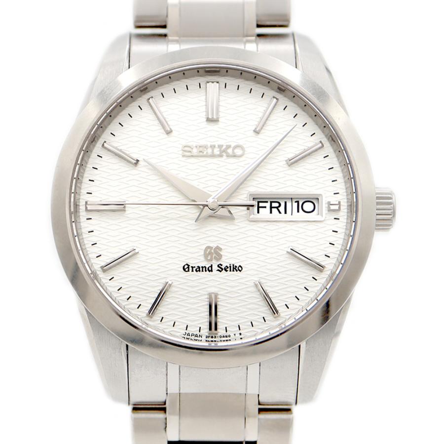 電池交換済 SEIKO セイコー GS グランドセイコー 9F83-0AF0 デイデイト 100m防水 シルバー Ti チタン メンズ クォーツ【6ヶ月保証】【腕時計】【中古】 SEIKO（セイコー） 電池交換済 GS グランドセイコー 9F83-0AF0
