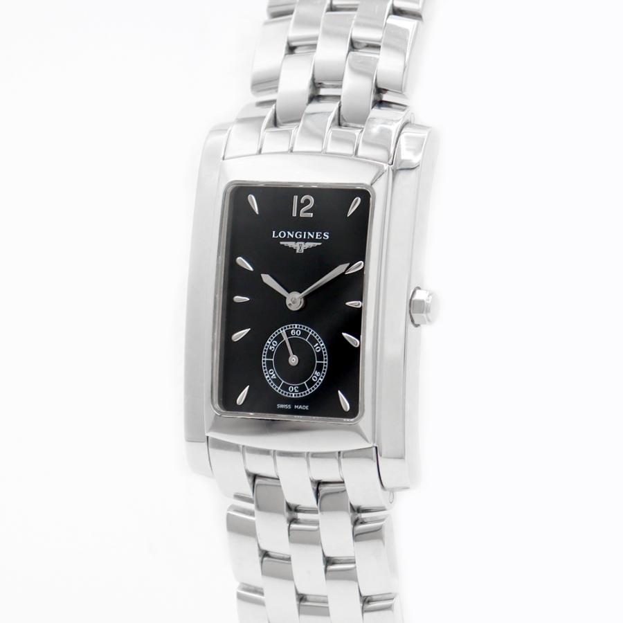 【極美品】ロンジン L5.655.4 ドルチェヴィータ スモセコ　新品電池　黒 極美品】ロンジン L5.655.4 ドルチェヴィータ スモセコ 新品電池 黒