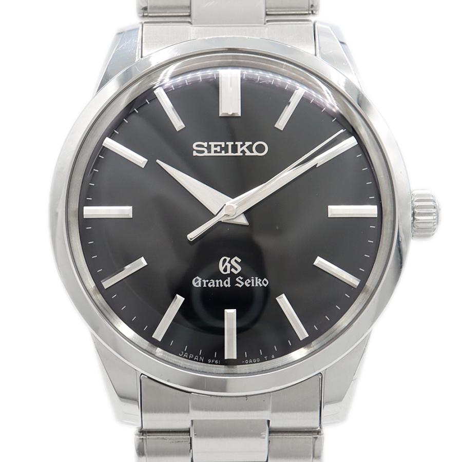 電池交換済 SEIKO セイコー GS グランドセイコー 9F61-0AG0 SBGX121 100m防水 黒 ブラック SS ステンレス メンズ クォーツ【6ヶ月保証】【腕時計】【中古】 SEIKO（セイコー） 電池交換済 GS グランドセイコー 9F61-0AG0 SBGX121
