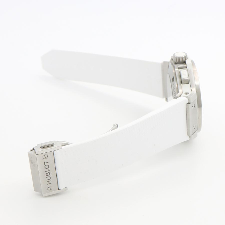 HUBLOT ビッグバン アエロバン クロノグラフ 純正ダイヤベゼル 311.SE.2010.RW.1104.JSM12 ダイヤモンド デイト スケルトン 白 ホワイト SS ステンレス 純正ベルト 純正尾錠 メンズ 自動巻き ビックバン【6ヶ月保証】【腕時計】【中古】 HUBLOT（ウブロ） ビッグバン アエロバン クロノグラフ 純正ダイヤ