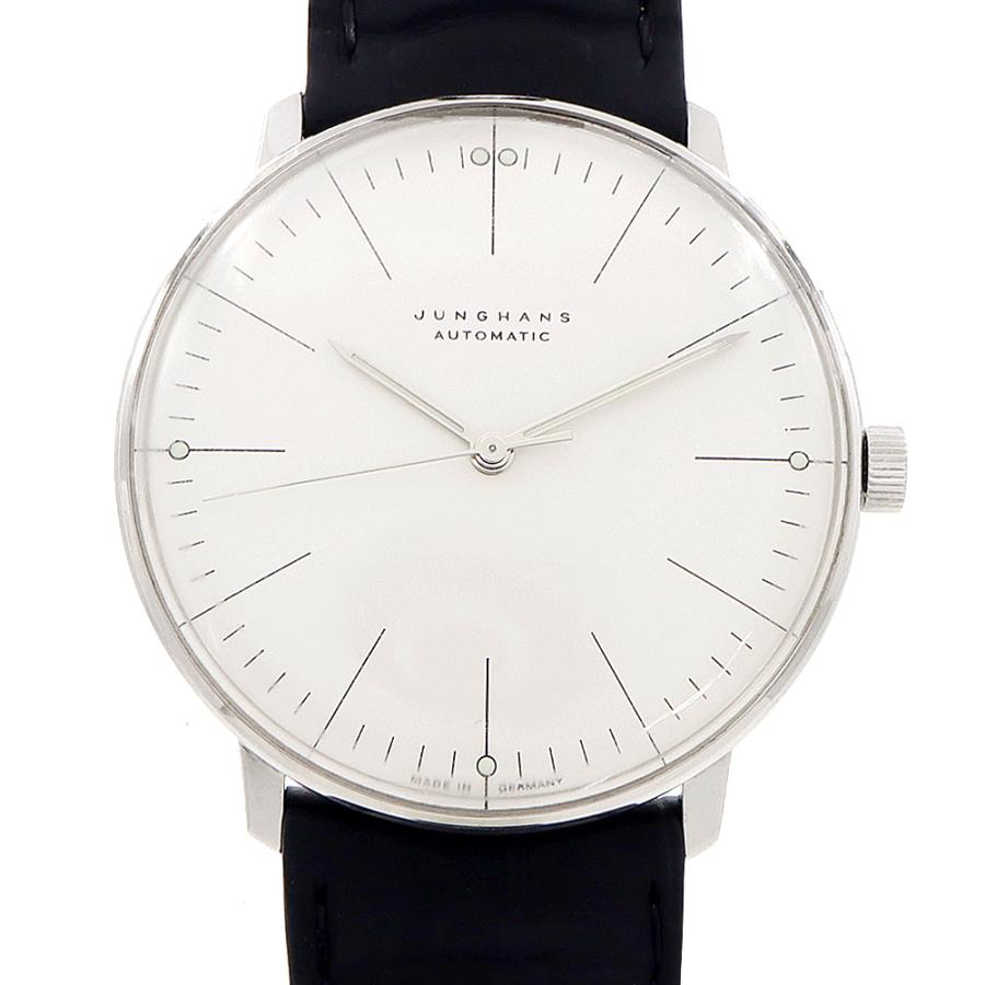 Junghans（ユンハンス） 内部点検済 マックスビル 027/3501 白 ホワイト SS ステンレス 純正尾錠 メンズ 自動巻き ...