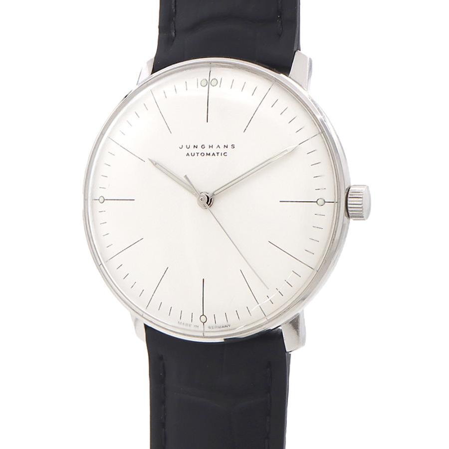 Junghans（ユンハンス） 内部点検済 マックスビル 027/3501 白 ホワイト SS ステンレス 純正尾錠 メンズ 自動巻き ...