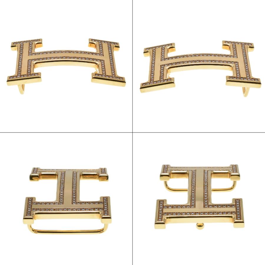 HERMES エルメス 750YG バックル Hベルト 純正ダイヤ イエロー HERMES エルメス 750YG バックル Hベルト 純正ダイヤ イエロー