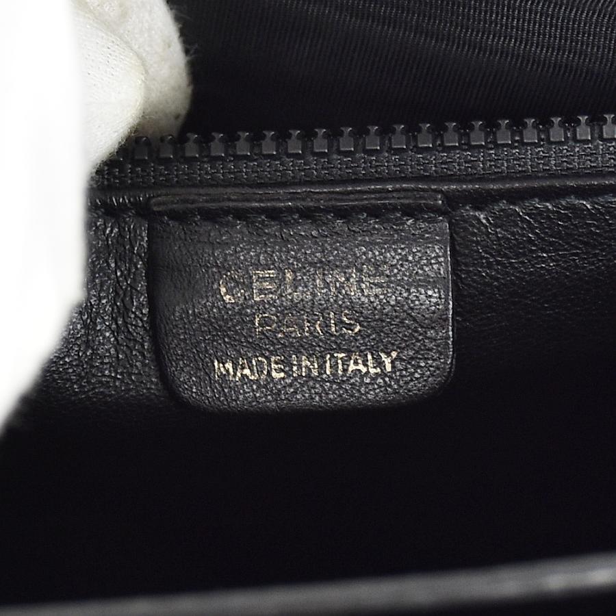 CELINE セリーヌ ガンチーニ レザー ショルダーバッグ ゴールド金具