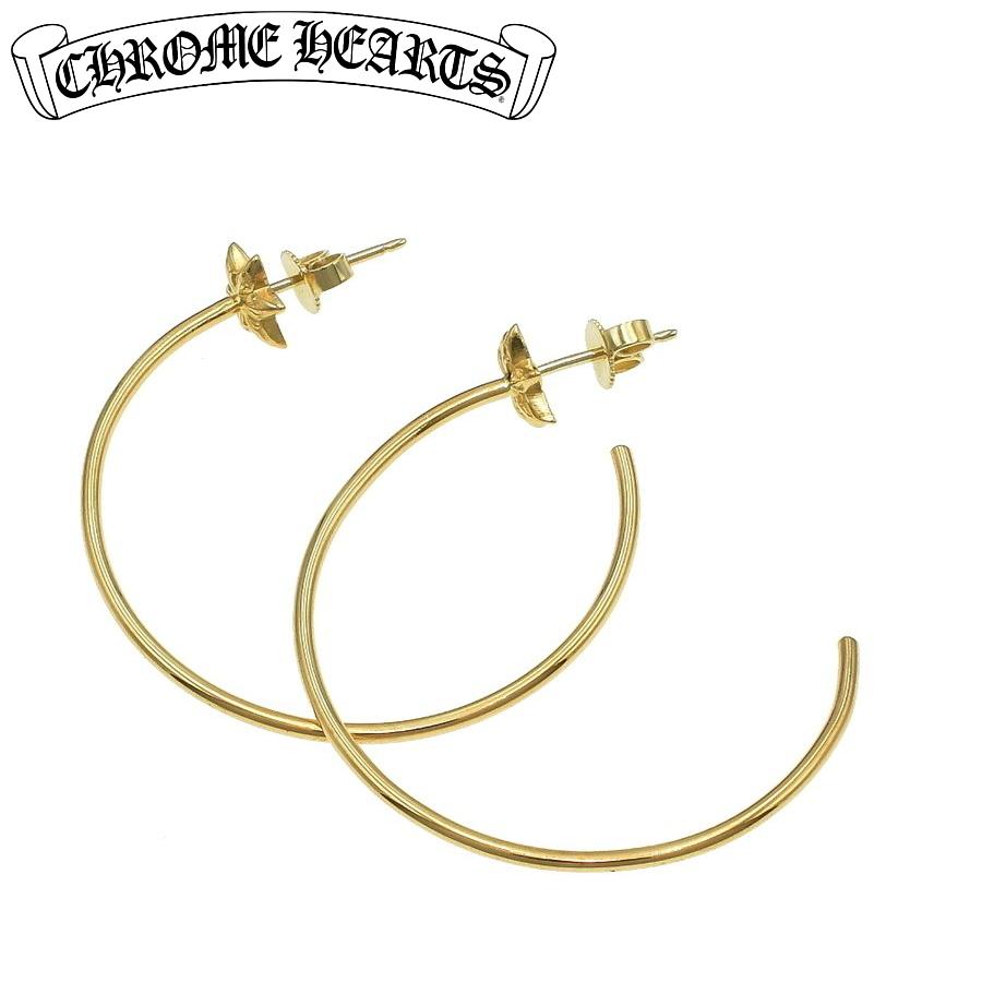 CHROME HEARTS クロムハーツ 22K スターフープ ピアス イエロー CHROME HEARTS クロムハーツ 22K スターフープ ピアス イエロー