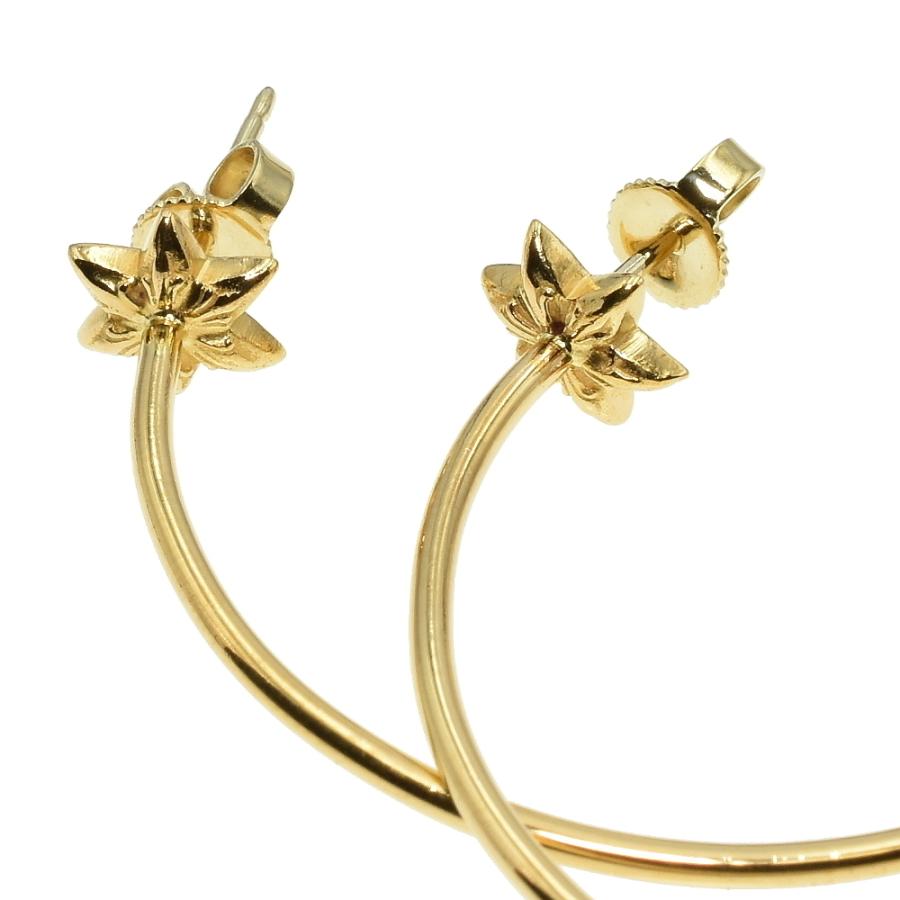 CHROME HEARTS クロムハーツ 22K スターフープ ピアス イエロー CHROME HEARTS クロムハーツ 22K スターフープ ピアス イエロー