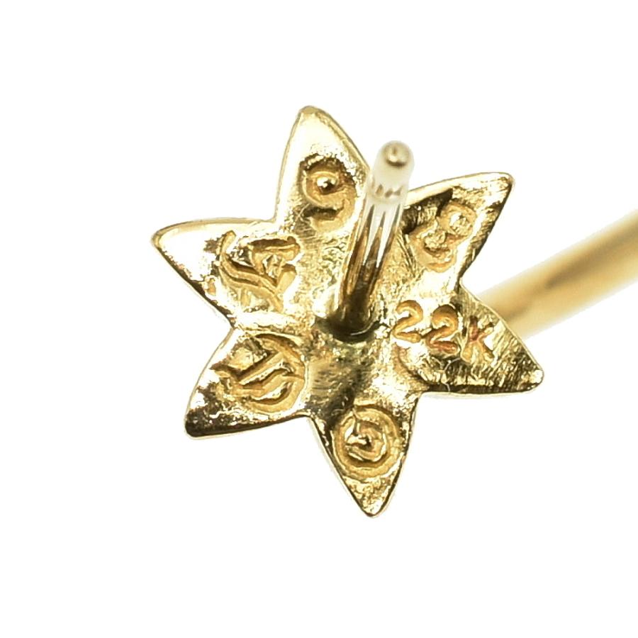 CHROME HEARTS クロムハーツ 22K スターフープ ピアス イエロー CHROME HEARTS クロムハーツ 22K スターフープ ピアス イエロー