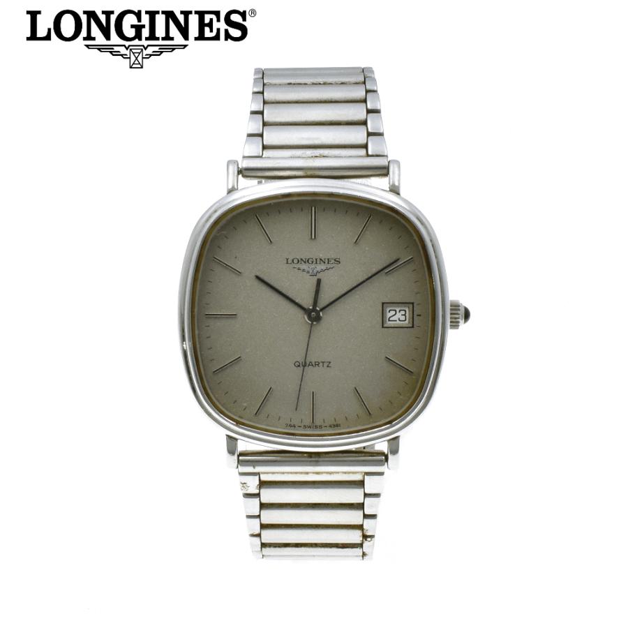 LONGINES ロンジン スクエア QZ クォーツ メンズ腕時計 シルバー  