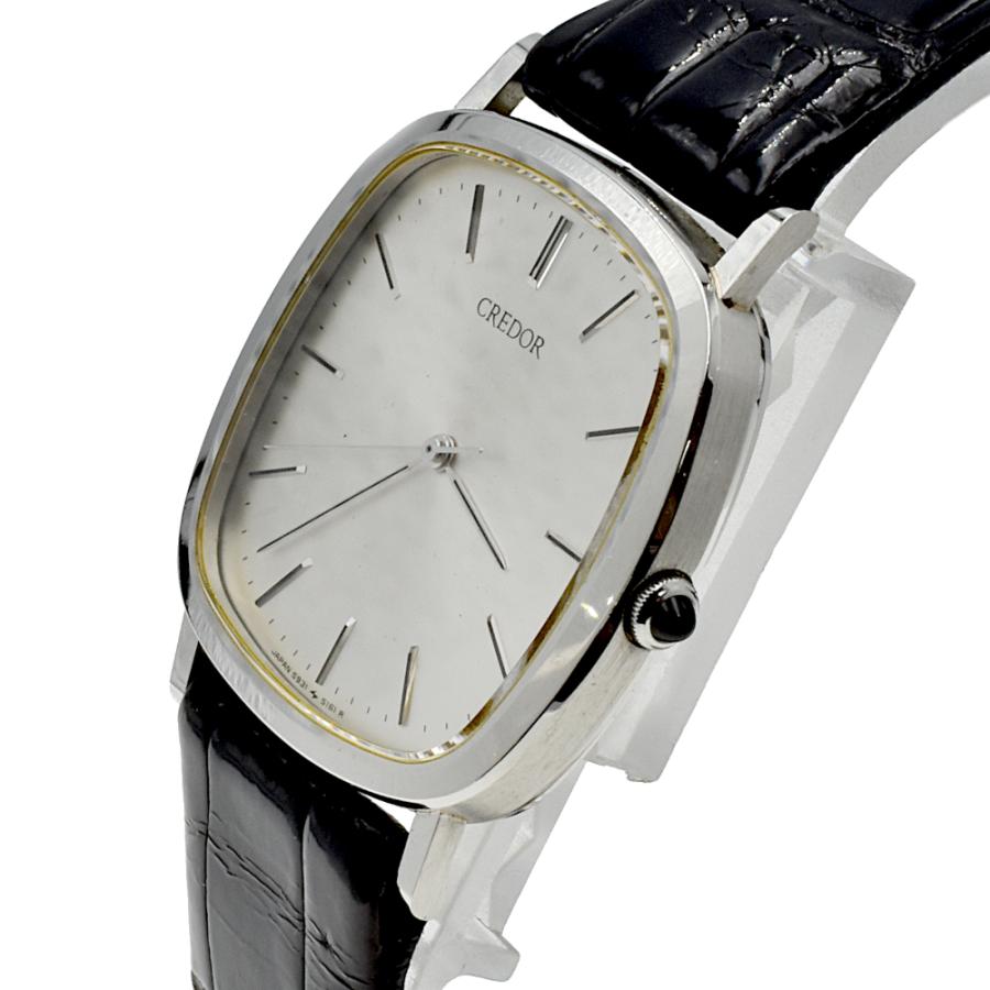 SEIKO CREDOR 腕時計 5931-5171 クォーツ シルバー メンズ SEIKO CREDOR 腕時計 5931-5171 クォーツ シルバー メンズ