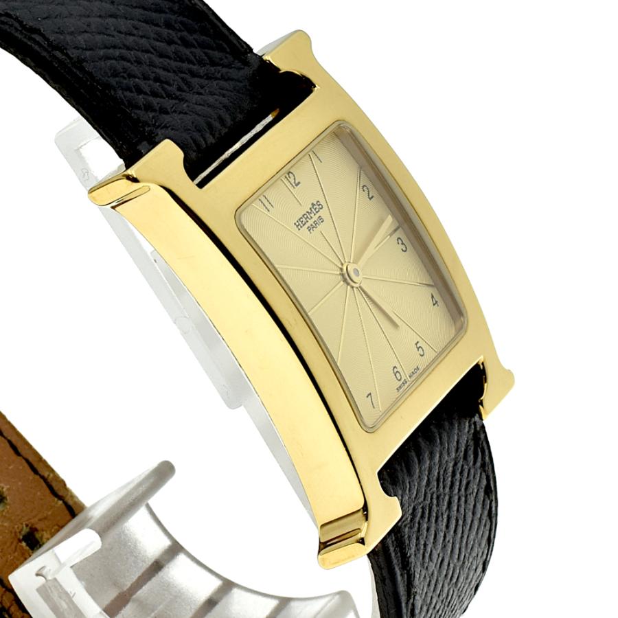 HERMES エルメス HH1.501 Hウォッチスクエア ゴールド文字盤 QZ HERMES エルメス HH1.501 Hウォッチスクエア ゴールド文字盤 QZ