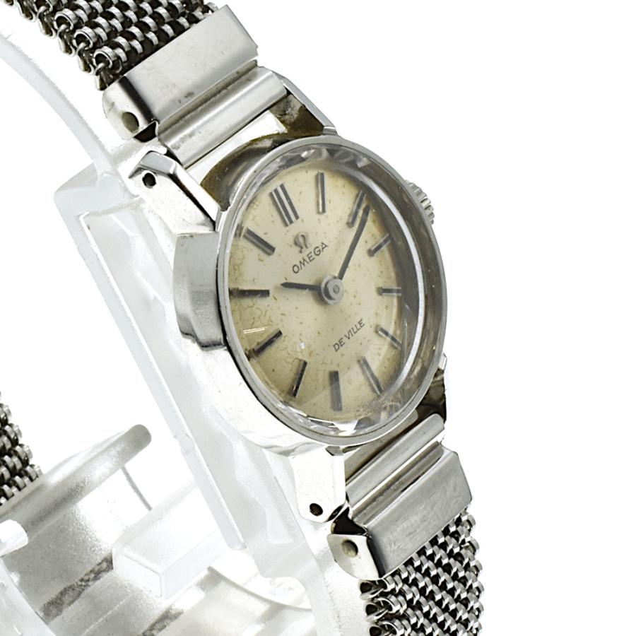 OMEGA オメガ デビル ラウンド 手巻き レディース腕時計 シルバー 