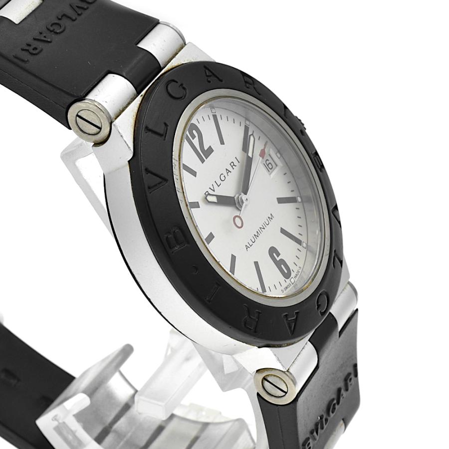 美品　ブルガリ　アルミニウム　AL38TA 自動巻 BVLGARI ベルト訳あり ブルガリ AL38TA アルミニウム デイト