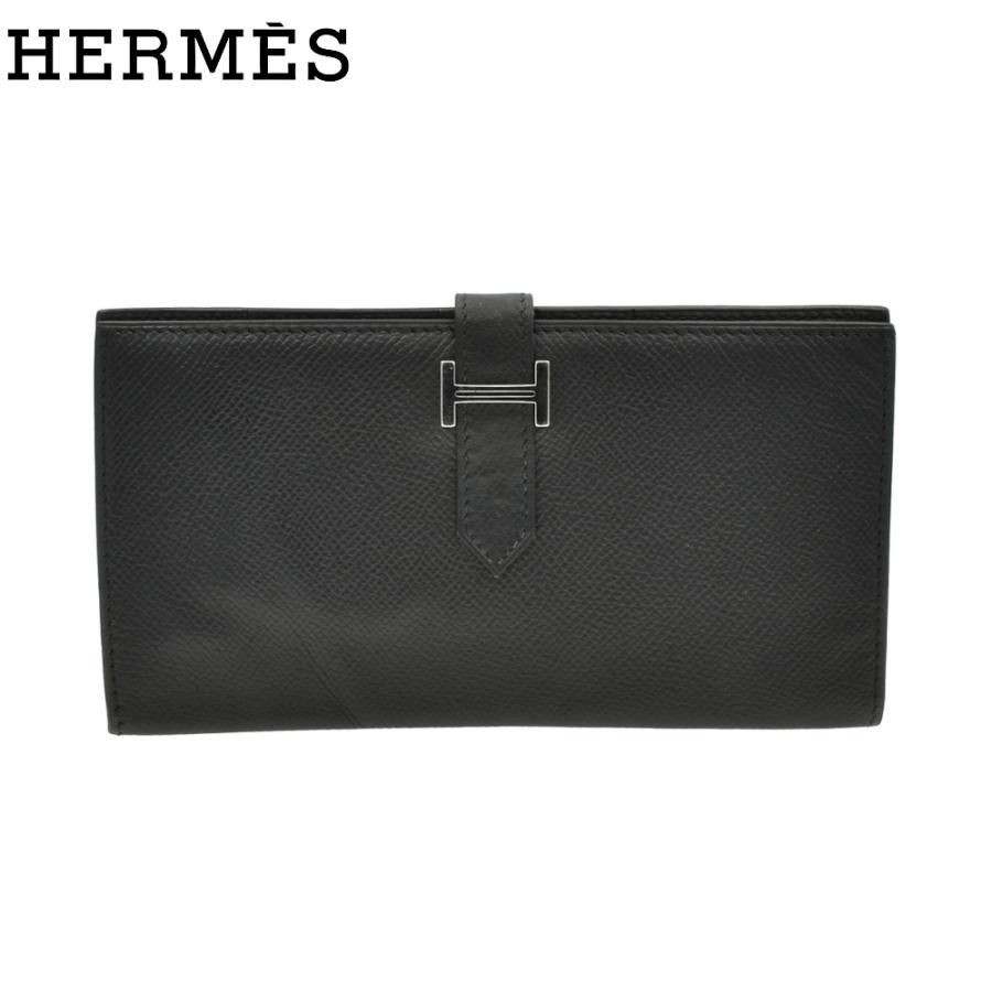 HERMES エルメス ベアン J刻印 S金具 長財布 ブラック×シルバー【A02385】 : a02385 : 株式会社Human-Life -  通販 - Yahoo!ショッピング