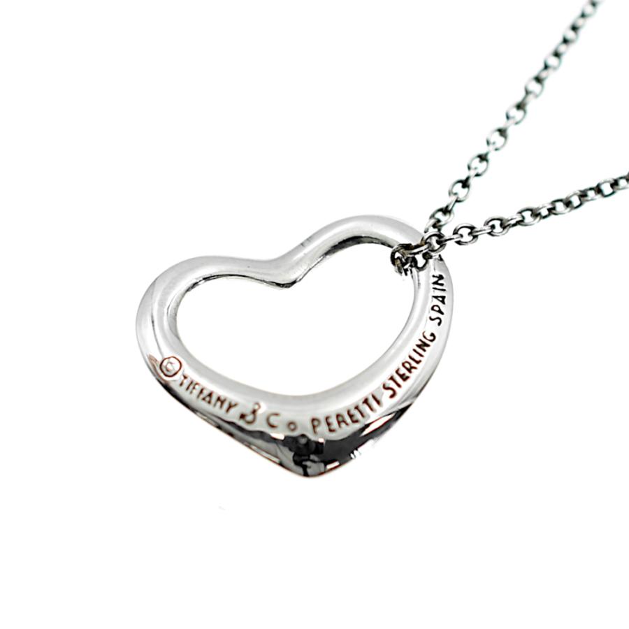 現行品美品ティファニー オープンハート ペンダント11mmネックレスA g925 Tiffany オープンハート 11mm xs ネックレス シルバー 925 エルサ