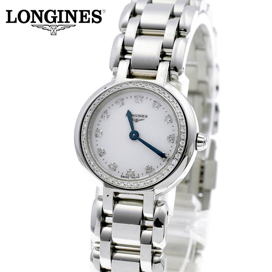 【稼働】LONGINES 腕時計 新品電池 シルバー ギョージェ レディース LONGINES（ロンジン） 【A02594】LONGINES プリマルナ 12P ダイヤ