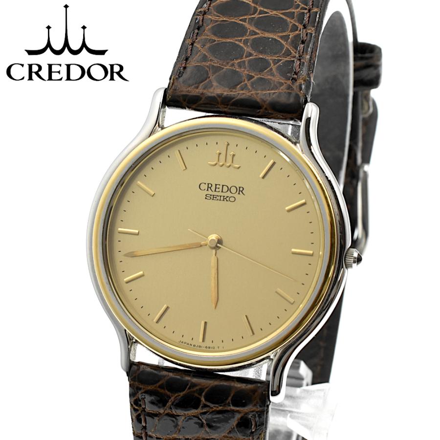CREDOR 【A02689】SEIKO セイコー クレドール 8J81-6B00 18KT ベゼル 