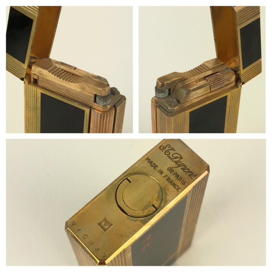 S.T.Dupont デュポン 都彭刻印 ローラーガスライター ゴールド