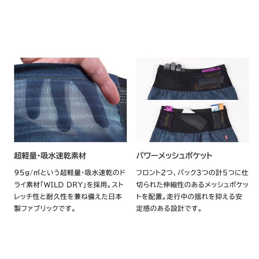 【公式】R×L(アールエル) WILD DRY DENIM V ランニングパンツ PM6ポケット ベリーショート 5inch(レディース) TRP5008S【公式ストア限定】の画像