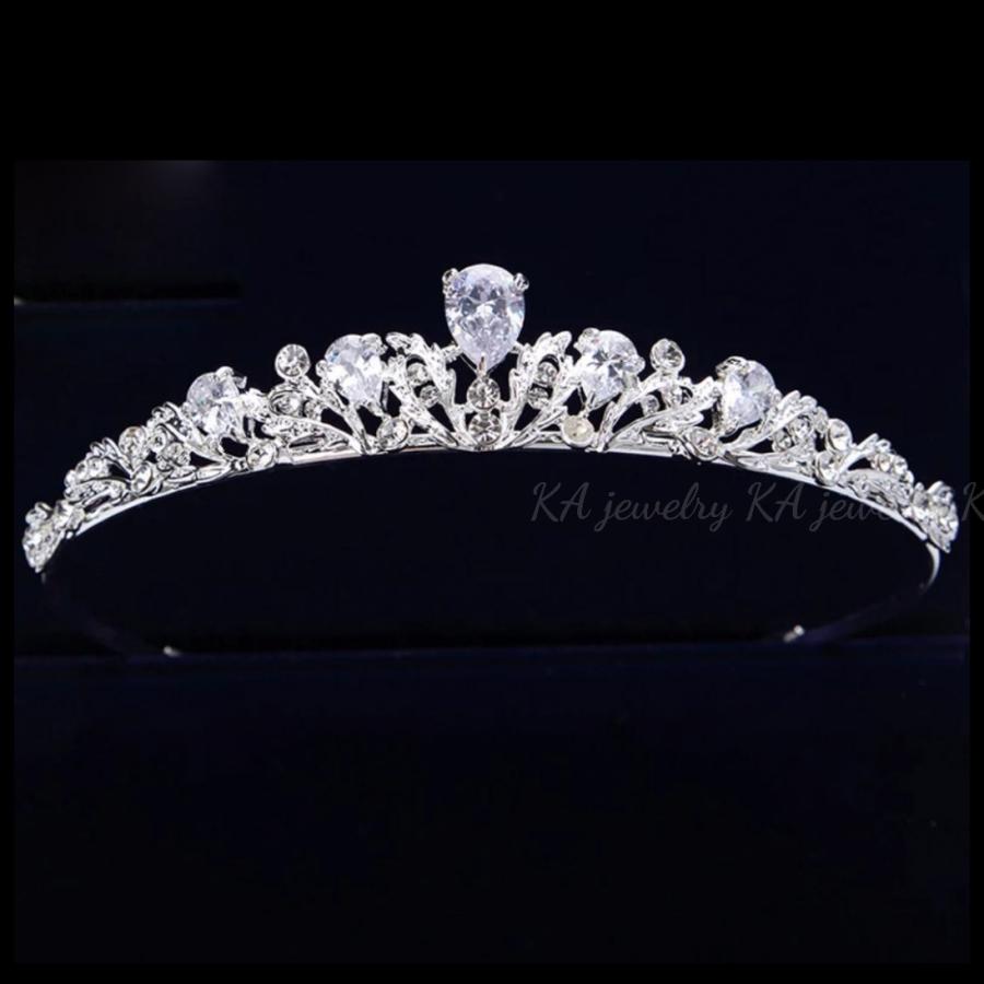 国内発送 キュービックジルコニア ヘッドドレス ヘアアクセサリー ウエディング ティアラ ヘッドアクセサリー ウェディング  ブライダル 結婚式 |  | 04