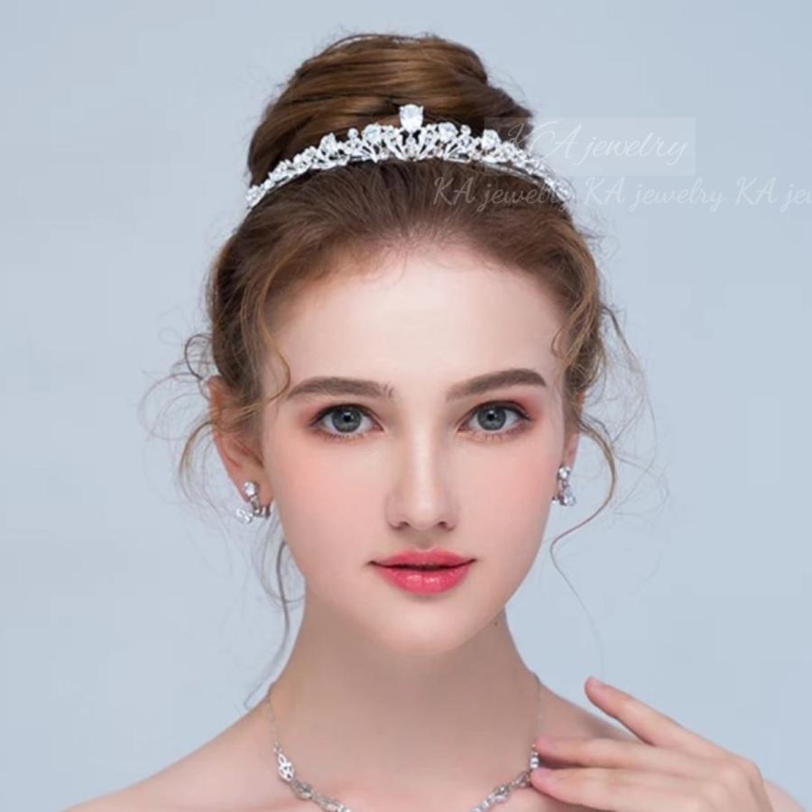 国内発送 キュービックジルコニア ヘッドドレス ヘアアクセサリー ウエディング ティアラ ヘッドアクセサリー ウェディング  ブライダル 結婚式 |  | 05