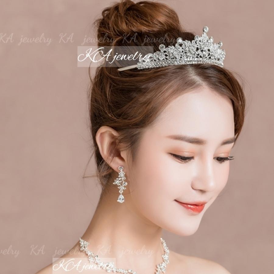 ティアラ ウエディング 結婚式 ヘッドドレス ヘアアクセサリー シルバー ブライダル ヘッドアクセサリー ウェディング ボンネ 髪飾り｜ry-shop｜03