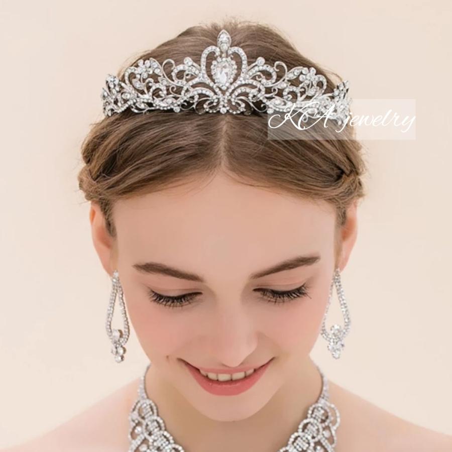 ウェディングティアラ 花嫁 ヘアーアクセサリー 結婚式 ゴールド プリンセス ティアラ |  | 03