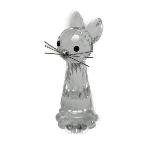 SWAROVSKI（スワロフスキー） クリスタル 猫 フィギュリン 183274 中古