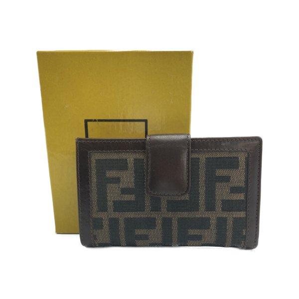 FENDI（フェンディ） ズッカ がま口2つ折り財布 中古 送料無料 : 京都