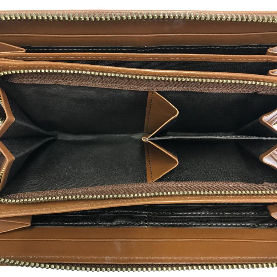 russet（ラシット） 長財布 レディース ラウンドジップ ベージュ 中古