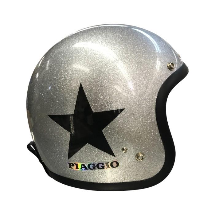 BUCO ブコ ジェットヘルメット スター 星柄 SG/PSC シルバー